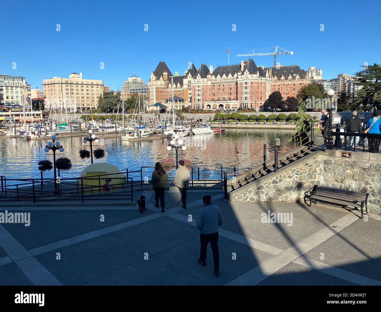 Inner Harbour and Fairmont Empress Hotel, Victoria, Vancouver Island, British Columbia, Canada - Smartphone Captured Stock Image