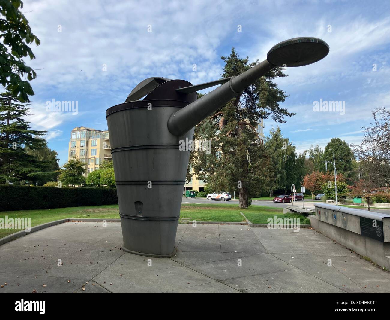 The Watering Garden spray park at Beacon Hill Park in Victoria, Vancouver Island, British Columbia, Canada - Smartphone Captured Stock Image