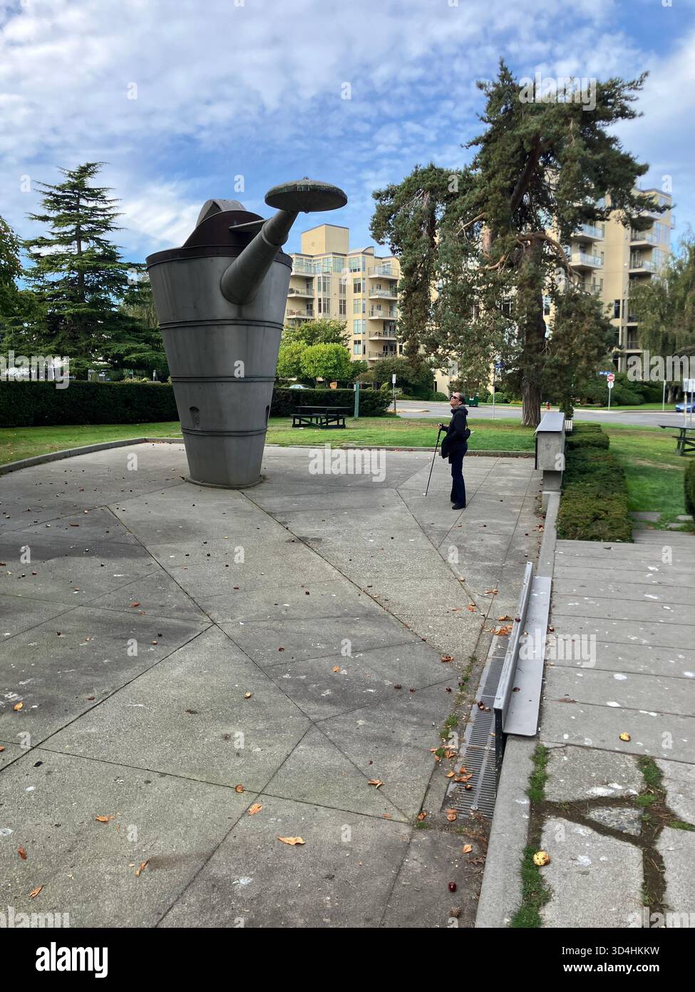 The Watering Garden spray park at Beacon Hill Park in Victoria, Vancouver Island, British Columbia, Canada - Smartphone Captured Stock Image