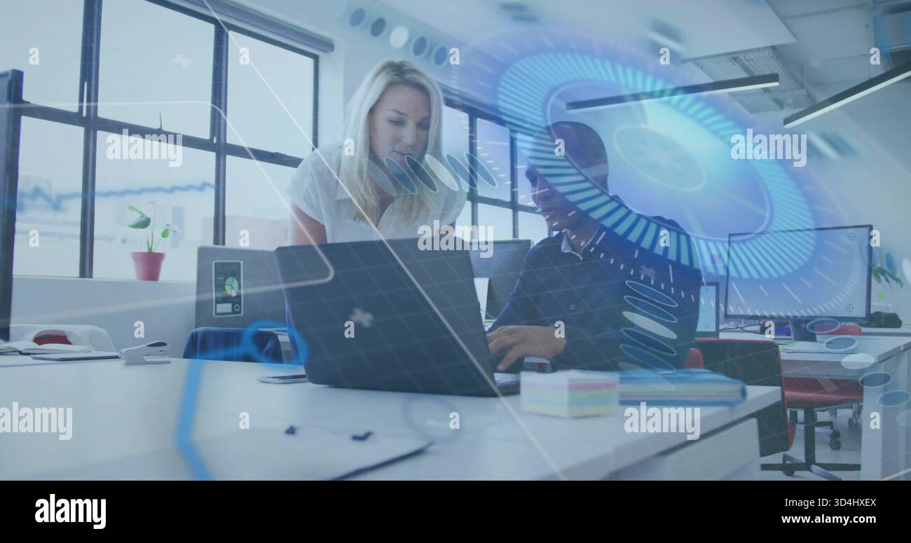 Tech team leaning in typing hi-res stock photography and images - Alamy
