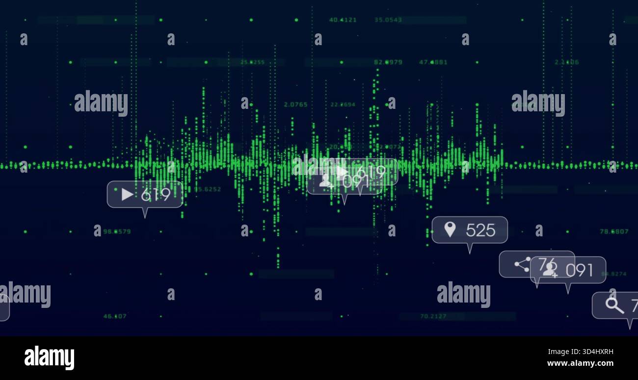 On play dotted waveform overlay hi-res stock photography and images - Alamy