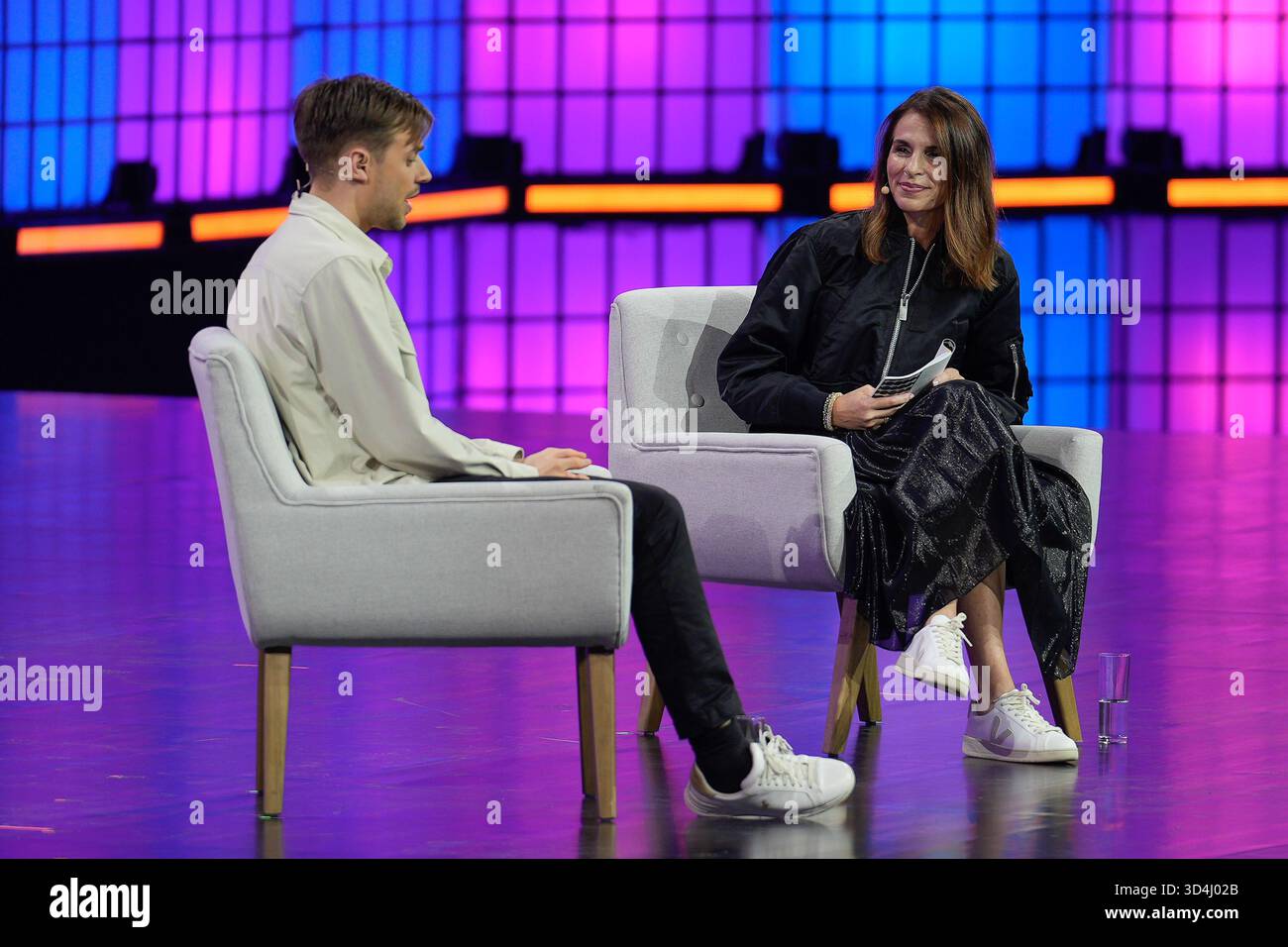 Anton Osika, Co-founder & CEO at Lovable, (L) and Connie Loizos, Editor ...