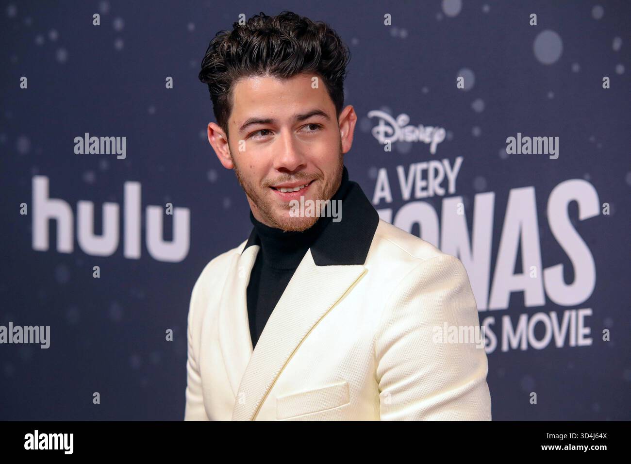 Nick Jonas attends the Disney+ premiere of "A Very Jonas Christmas