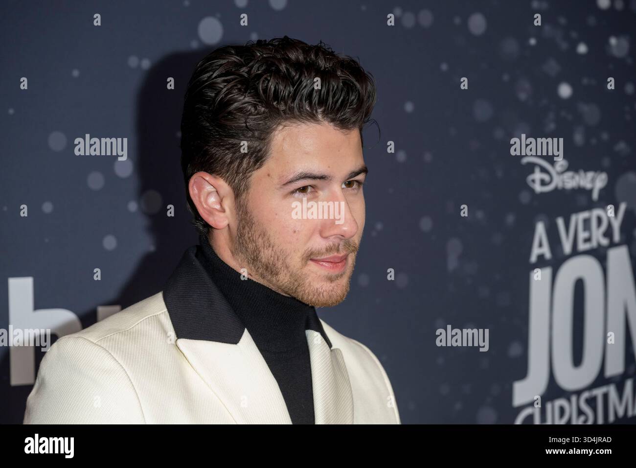 Nick Jonas attends Disney  #39 s quot A Very Jonas Christmas Movie quot New York
