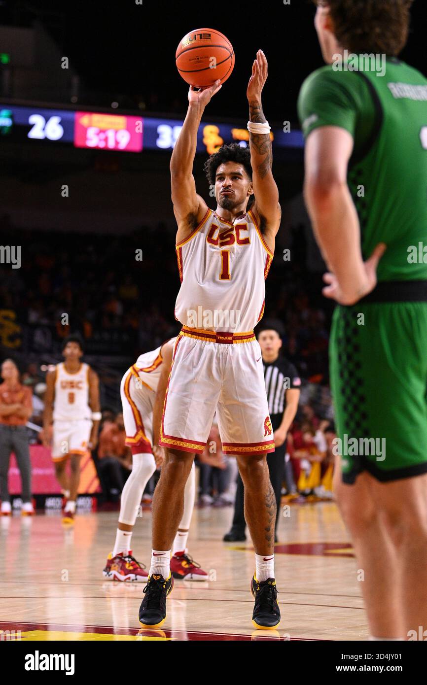 LOS ANGELES, CA - NOVEMBER 09: USC Trojans guard Rodney Rice (1) shoots ...