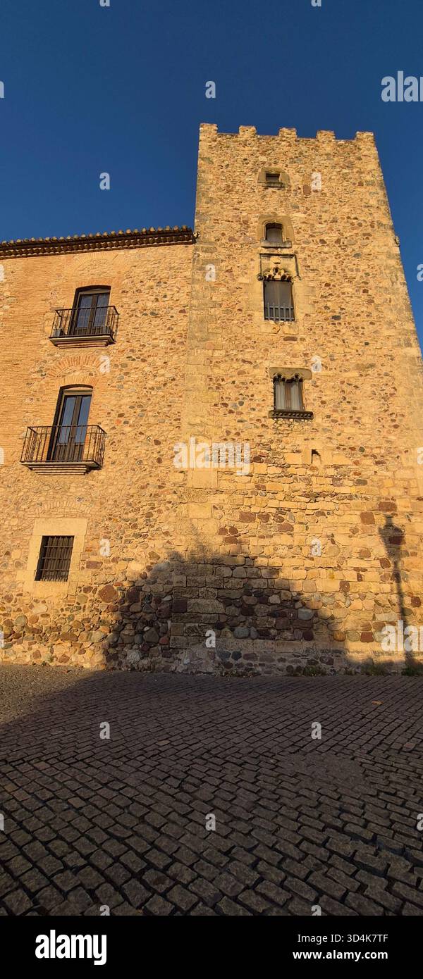 Vilafortuny Castle, a 12th century historic fortress in Cambrils, Tarragona, Costa Dorada, Catalonia, Spain. - Smartphone Captured Stock Image