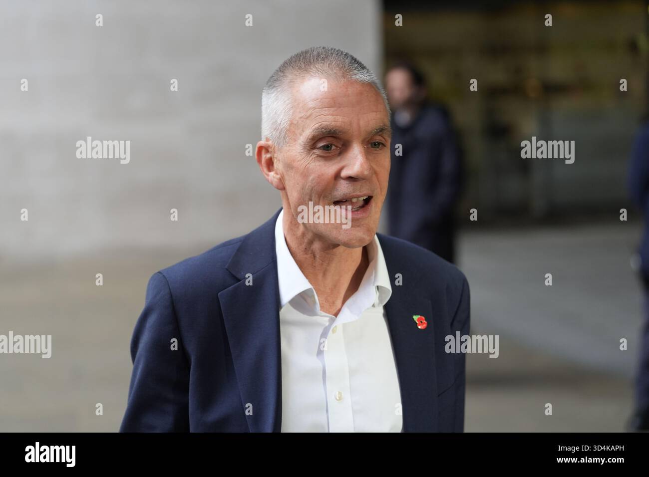 Outgoing Bbc Director General Tim Davie Outside Bbc Broadcasting House