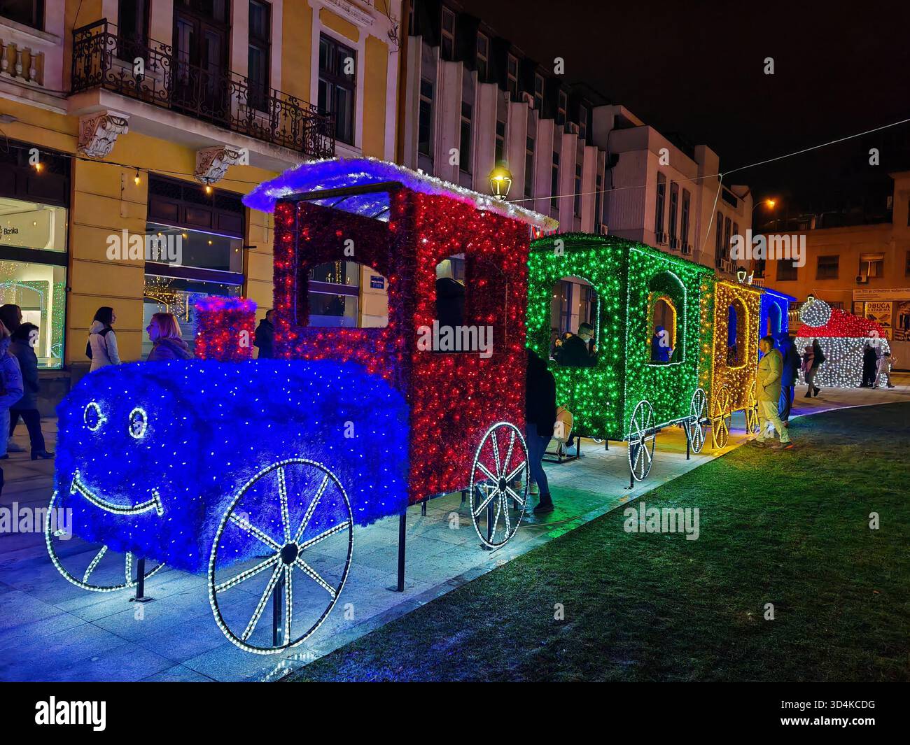 Lightly Train Colorful light train New Year 2026 Stock Photo - Alamy
