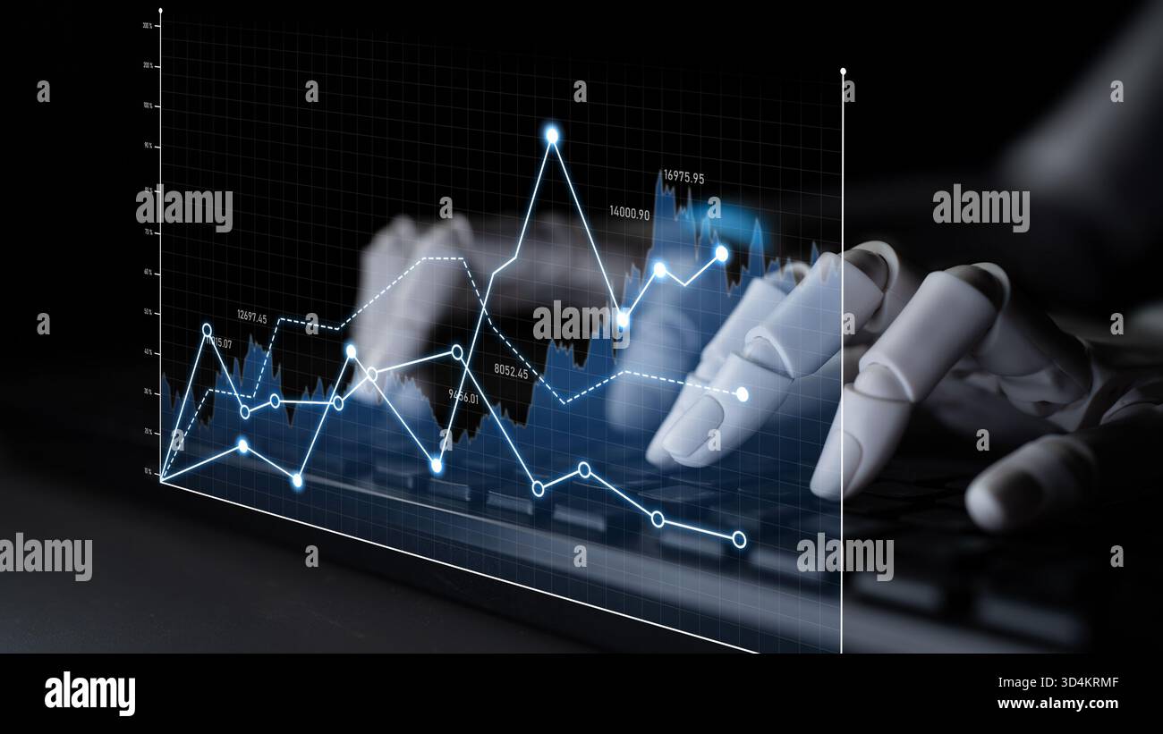 Futuristic robot hand analyzing hi-res stock photography and images - Alamy