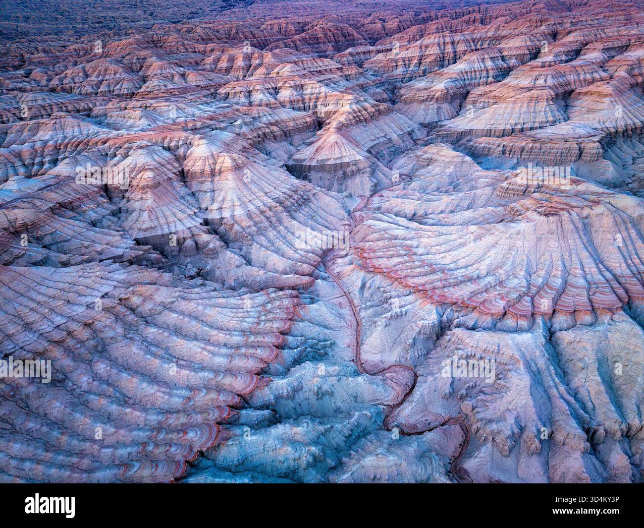 aerial-view-of-colorful-striped-layered-sedimentary-mountains-and