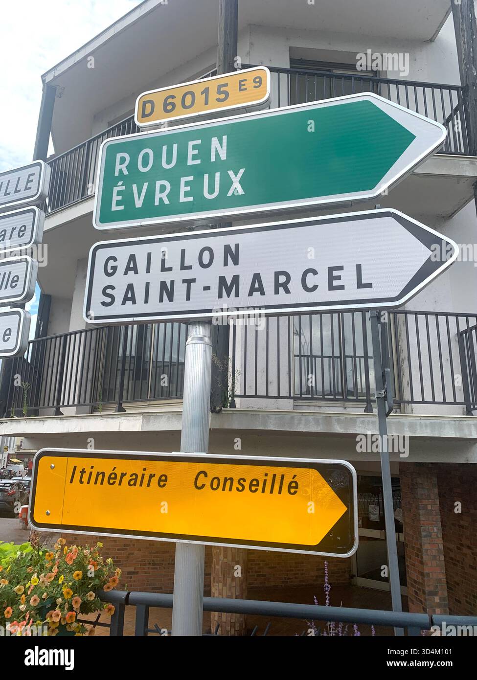 Vernon France water bridge bike bikes place old famous street town people lake signs holiday tour tourist tourists weather shop shops local place - Smartphone Captured Stock Image
