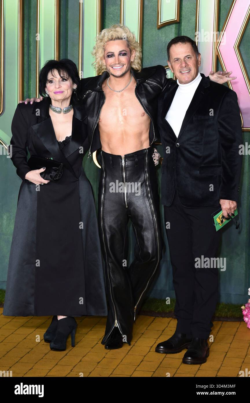 Joan Grande, Frankie Grande, and Ed Butera at the European premiere of ...