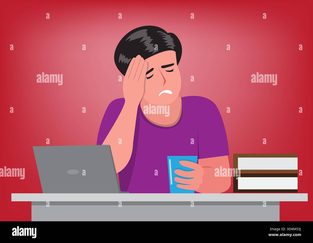 Men chronic fatigue stress Stock Vector Images - Alamy
