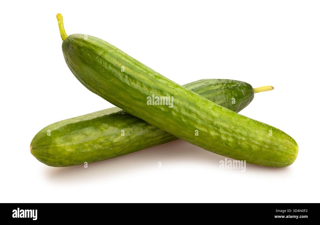 cucumbers path isolated on white Stock Photo