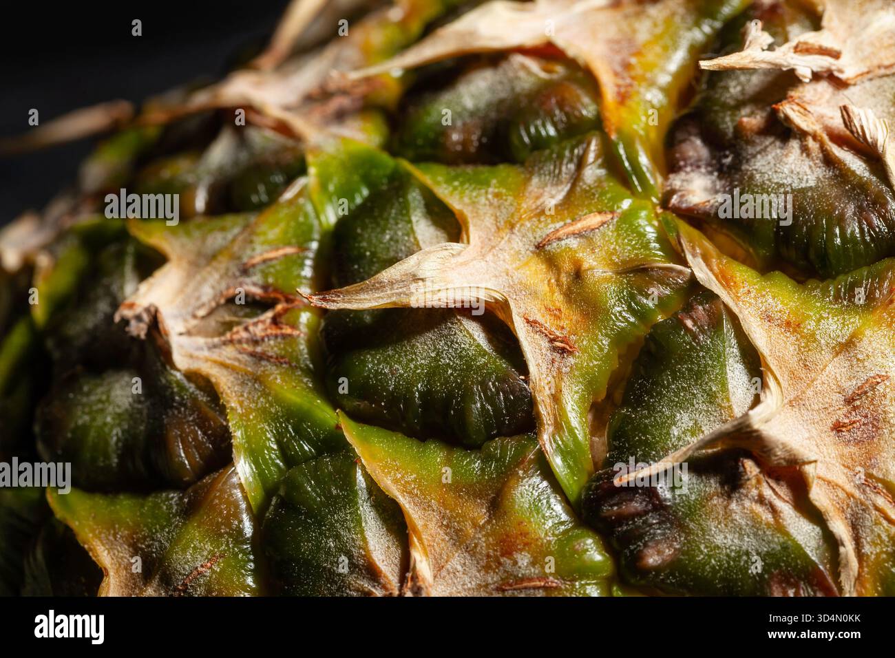 pineapple peel macro closeup detail Stock Photo