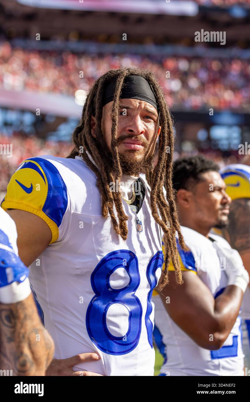 Los Angeles Rams wide receiver Jordan Whittingham (88) stands for the ...