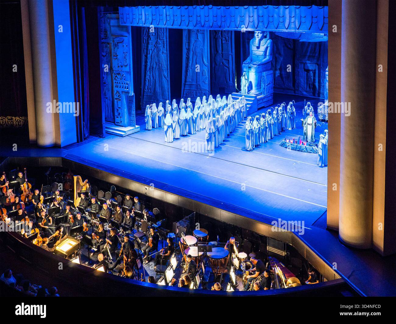Yerevan, Armenia - September 14, 2025: above view of choir and ...