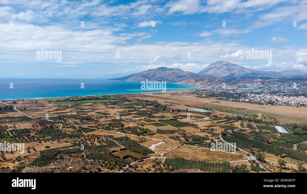 Mathale Viweb Aerial View of Olive Trees near Matala and Phaistos Palace. Crete ...