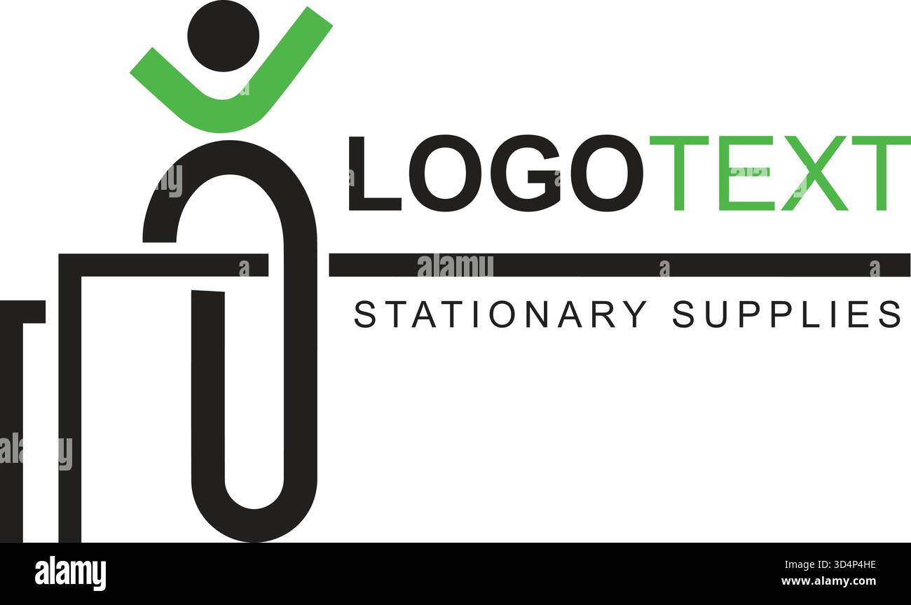 A office stationery logo Stock Vector
