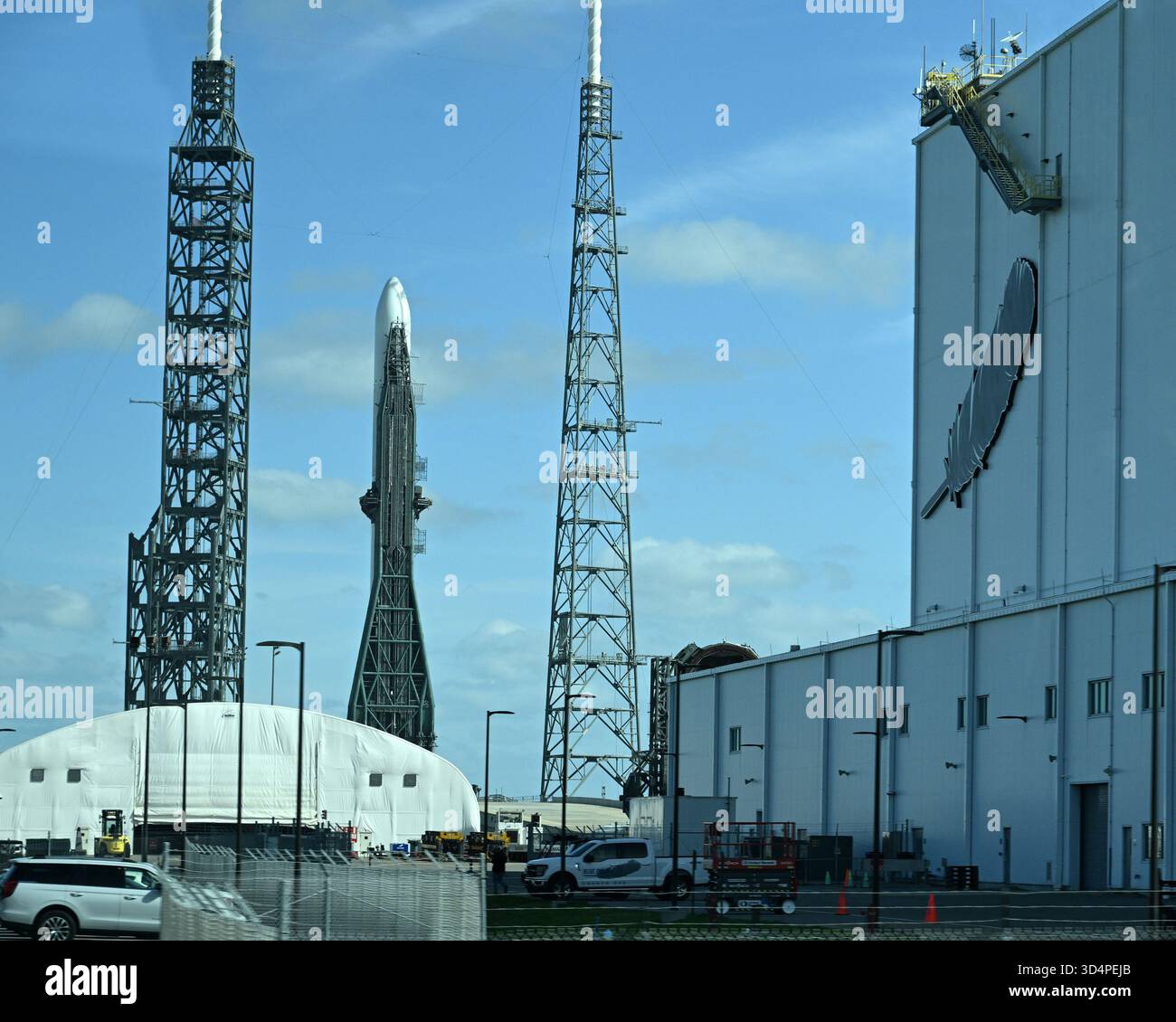 Blue Origin.prepares to launch its New Glenn rocket carrying a pair of ...