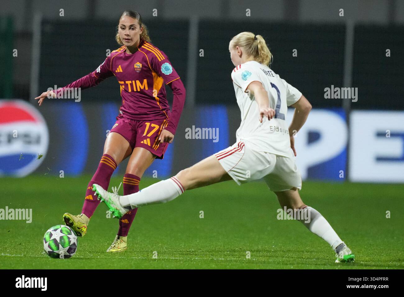 AS Roma's Alayah Sophia Pilgrim during the Uefa Women’s Champions ...