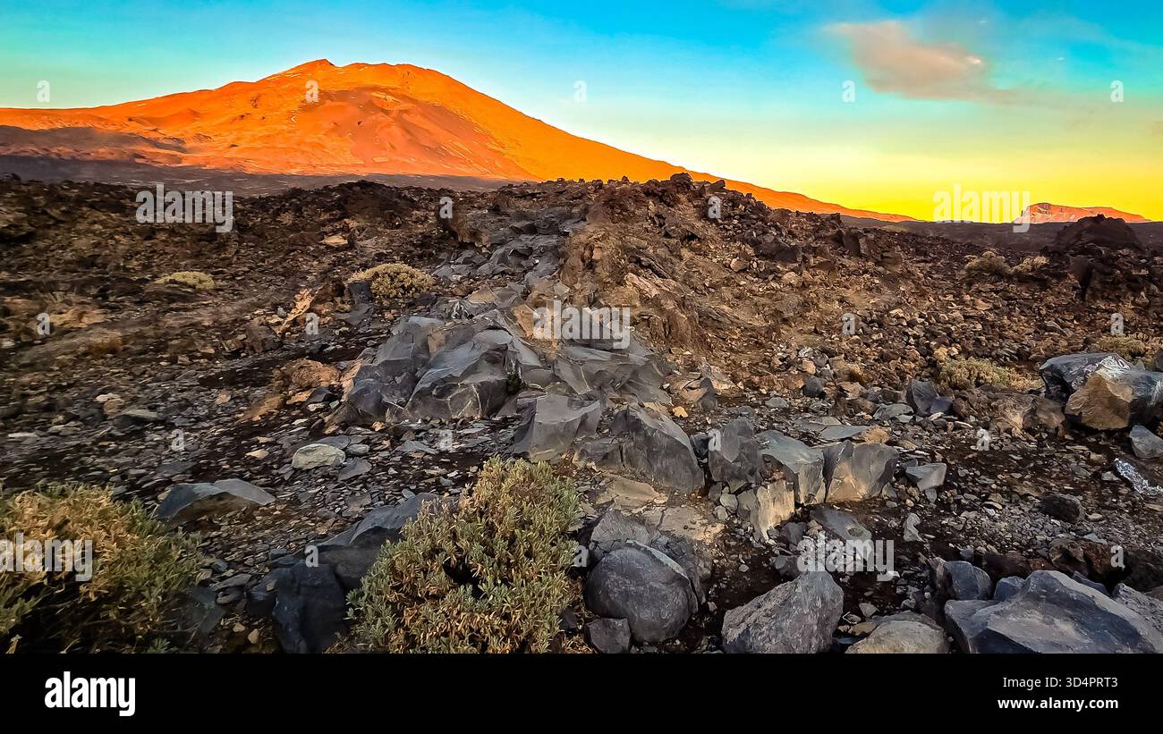 A Rugged Volcanic Landscape In Tenerife Canary Islands With Jagged a-rugged-volcanic-landscape-in-tenerife-canary-islands-with-jagged