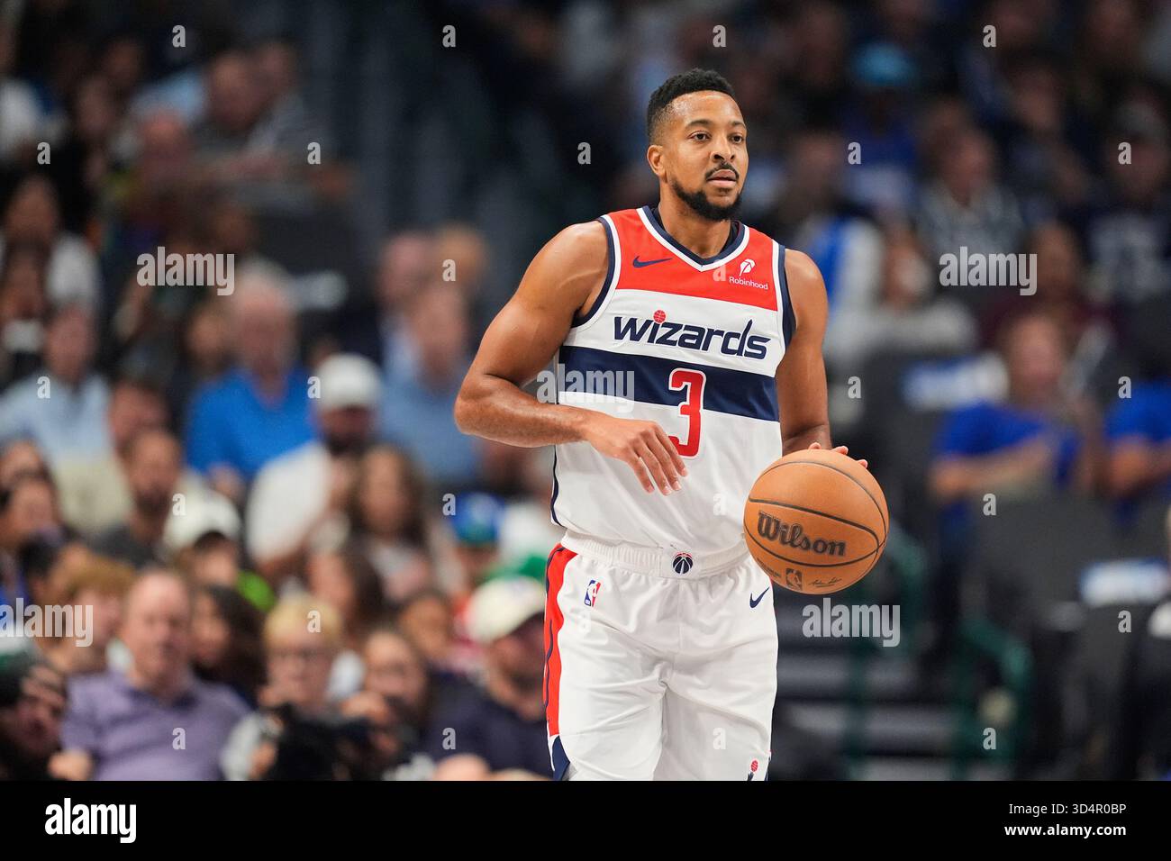 Washington Wizards guard CJ McCollum handles the ball during an NBA ...