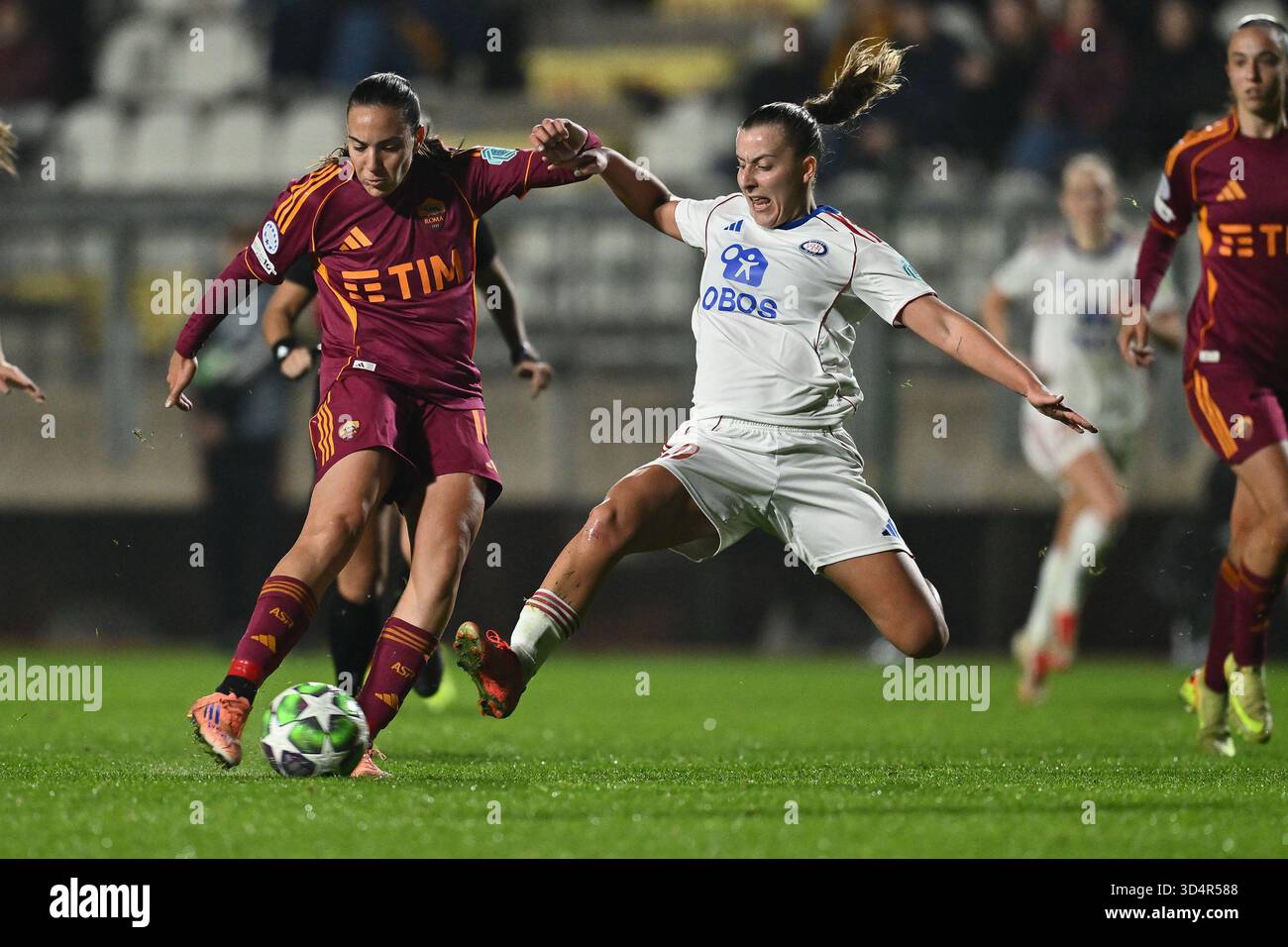 Stine Brekken of Valerenga Fotball Damer and Alice Corelli of A.S. Roma ...