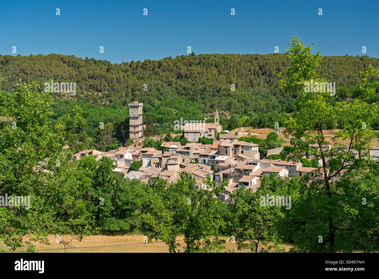 The village of Saint-Martin-de-Bromes, Provence, France, Europe. Stock Photo