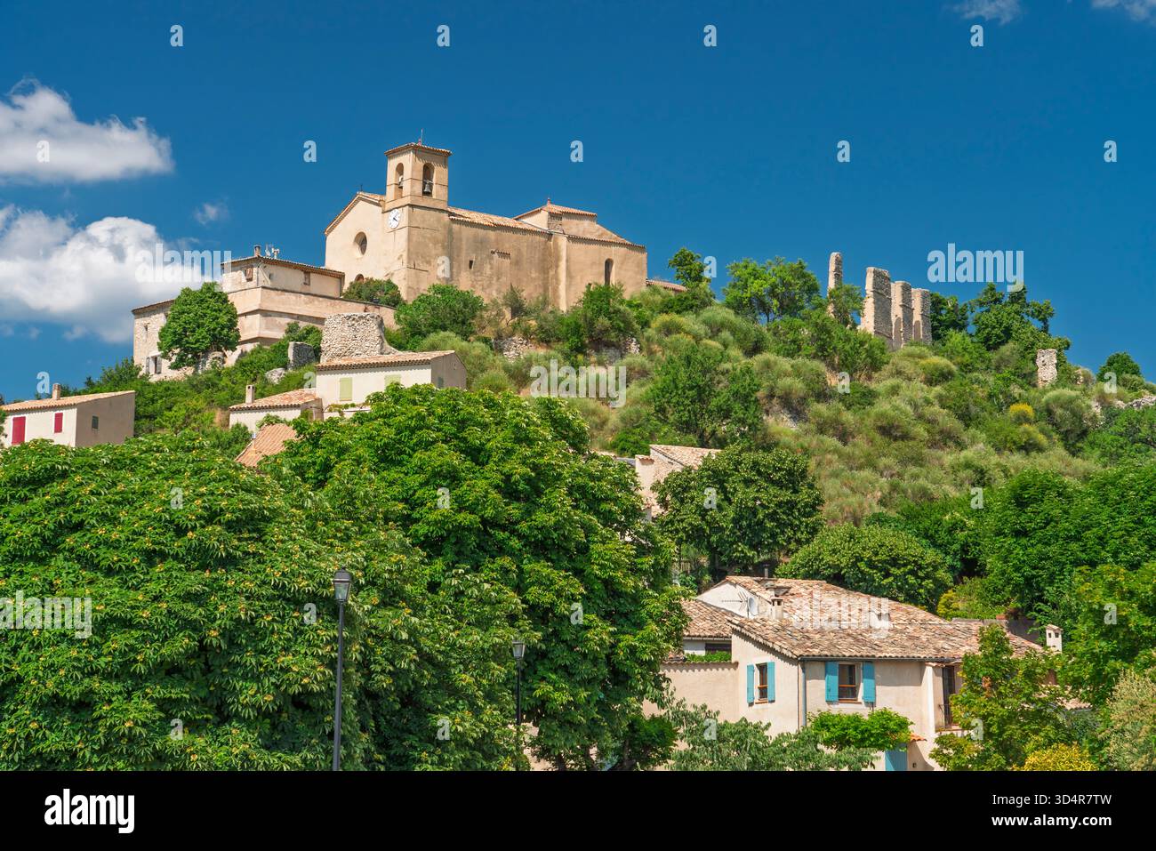 The hilltop village of St. Jurs, Provence, France, Europe. Stock Photo