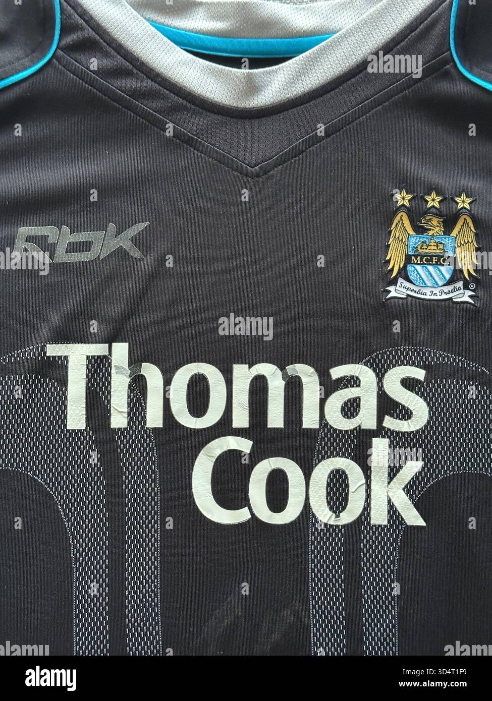 Manchester City Football Shirt - Smartphone Captured Stock Image