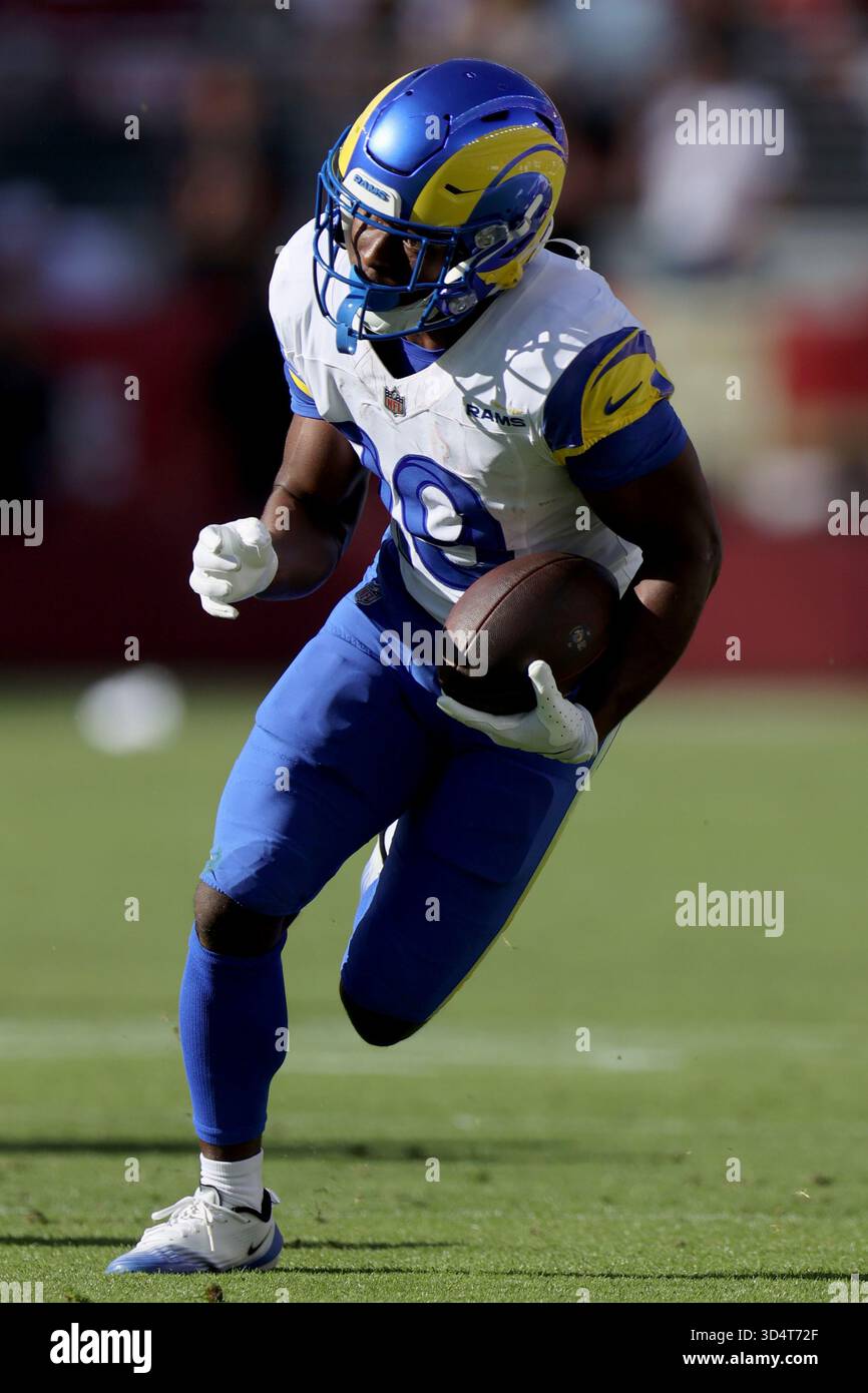 Los Angeles Rams wide receiver Xavier Smith (19) runs during an NFL ...
