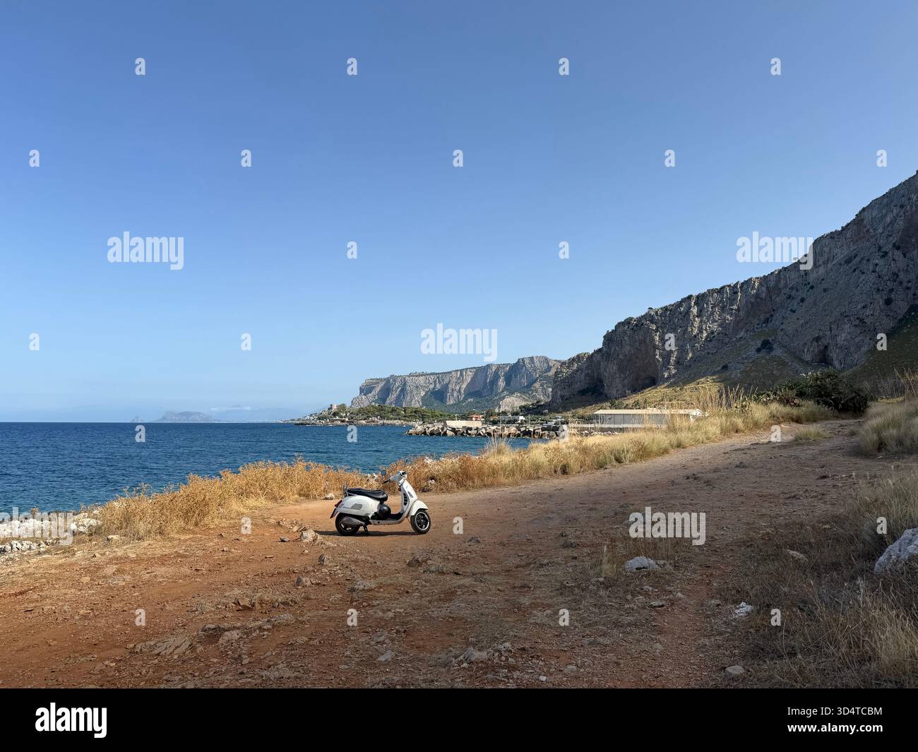 Rocky beach Mondello - Smartphone Captured Stock Image