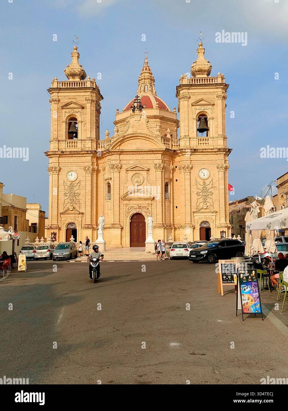 Basilica of the Nativity of the Virgin Mary in Xaghra, Gozo island, Malta - Smartphone Captured Stock Image