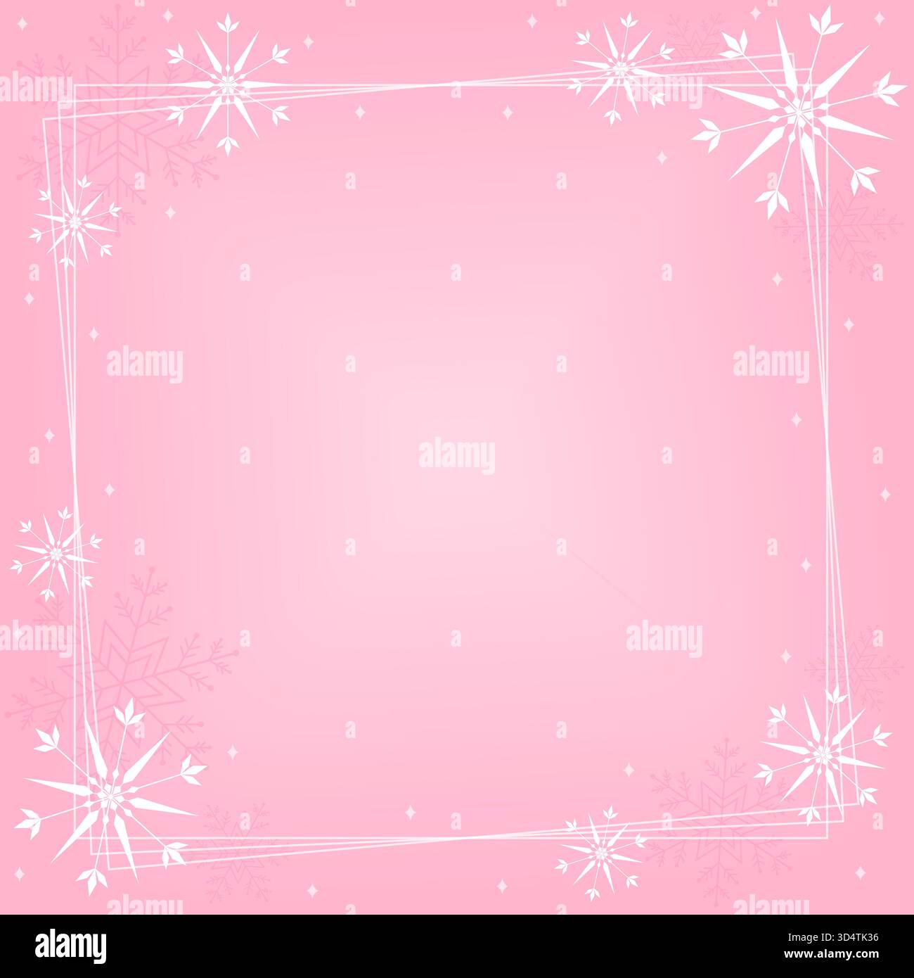 Pink Background Wallpaper With Square Border Frame And Sparkling ...