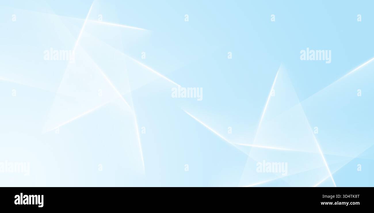Abstract digital technology background featuring gentle gradient from white to light sky blue. Composition defined delicate overlapping translucent an Stock Photo