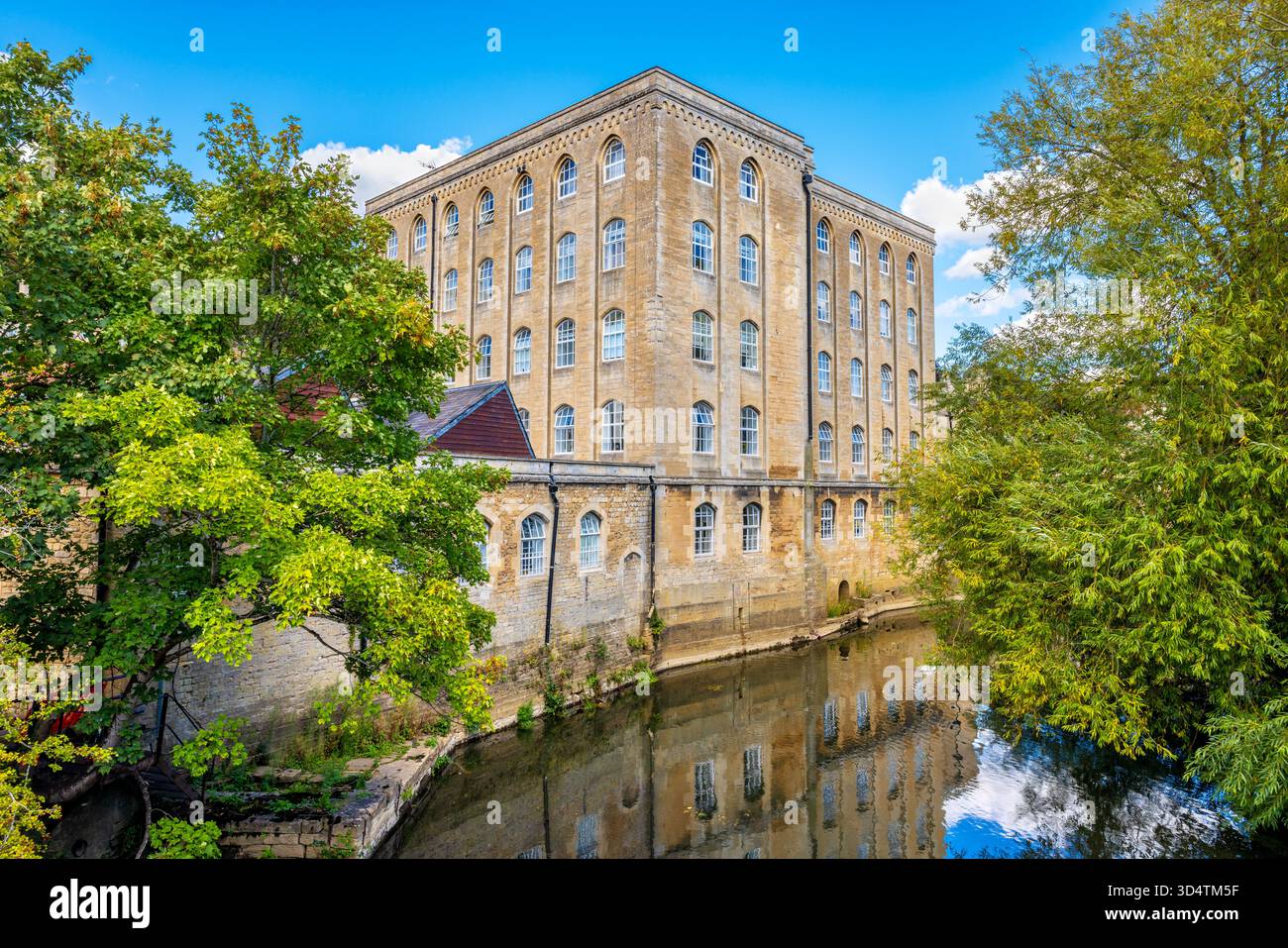 View of Abbey Mill building next to River Avon. Bradford on Avon, Wiltshire, England Stock Photo