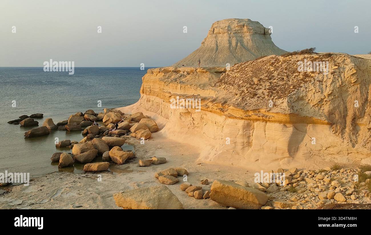 Xwejni Rock, Marsalforn, Gozo island, Malta - Smartphone Captured Stock Image