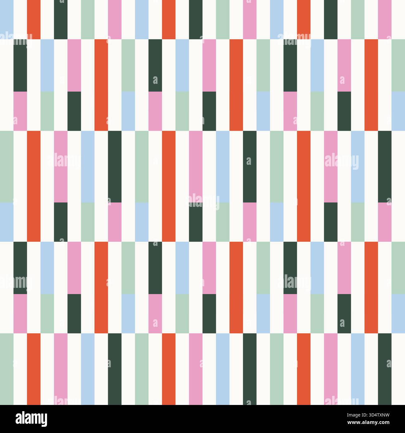 Stripes Christmas seamless pattern. Vertical candy colors festive thin lines wallpaper, gift wrap texture Stock Vector