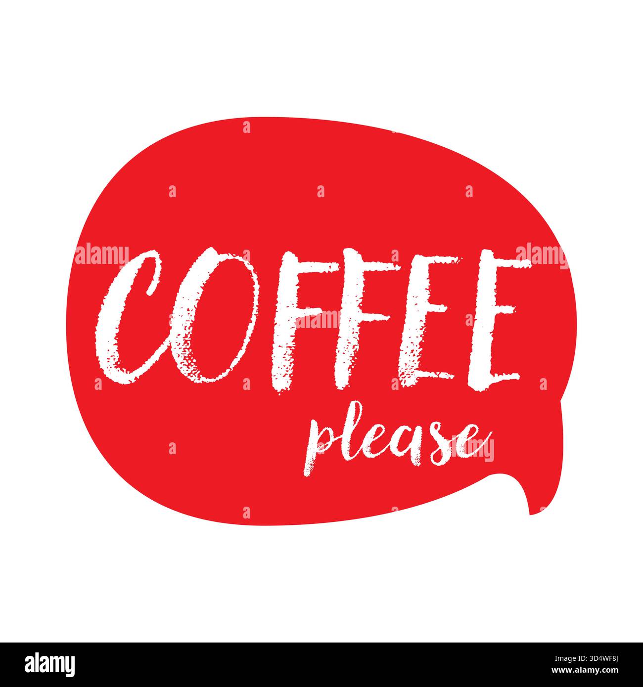 Coffee Please sign red speech bubble vector Stock Vector