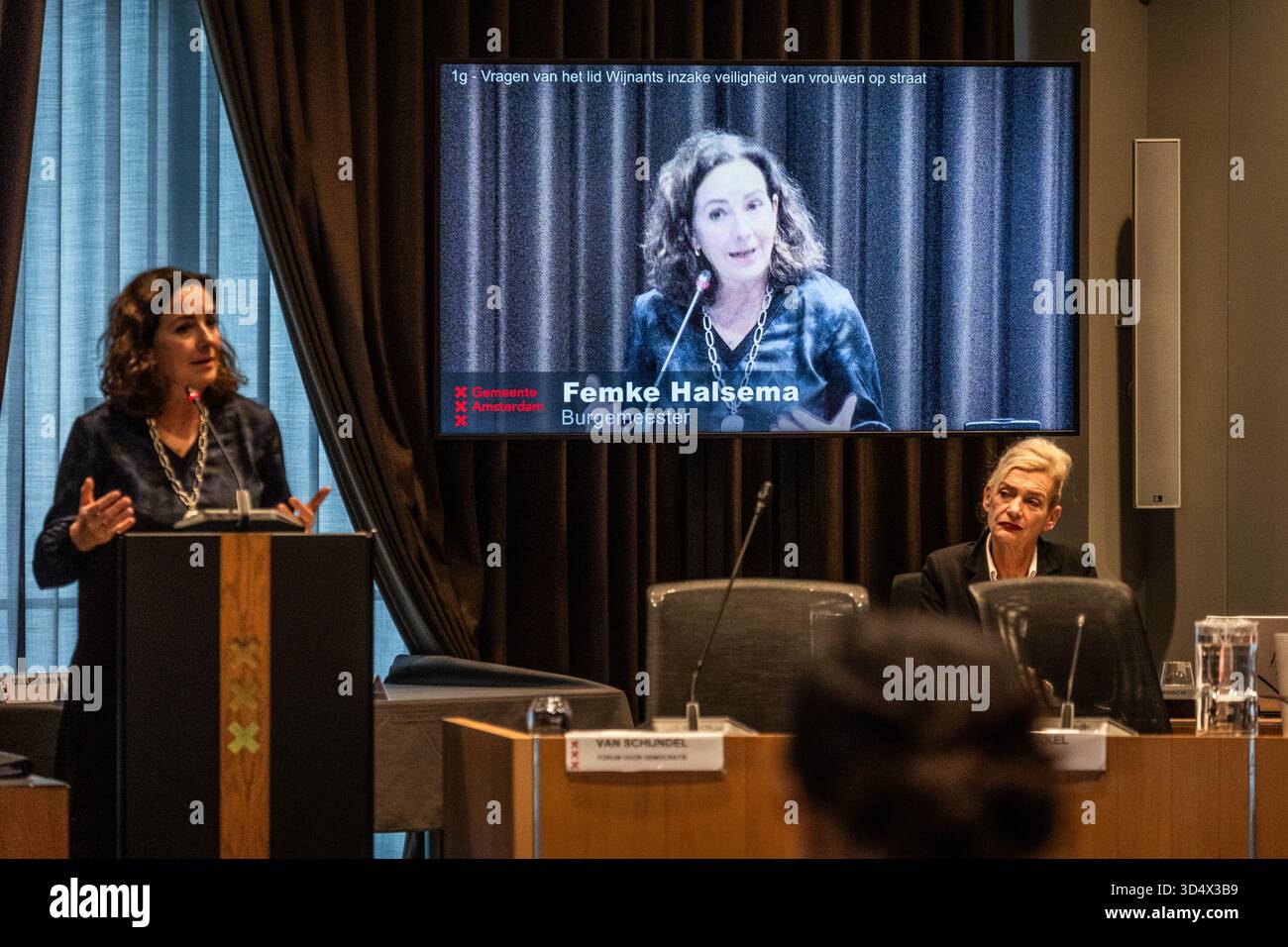 AMSTERDAM Mayor Femke Halsema During A Municipal Council Meeting ANP amsterdam-mayor-femke-halsema-during-a-municipal-council-meeting-anp