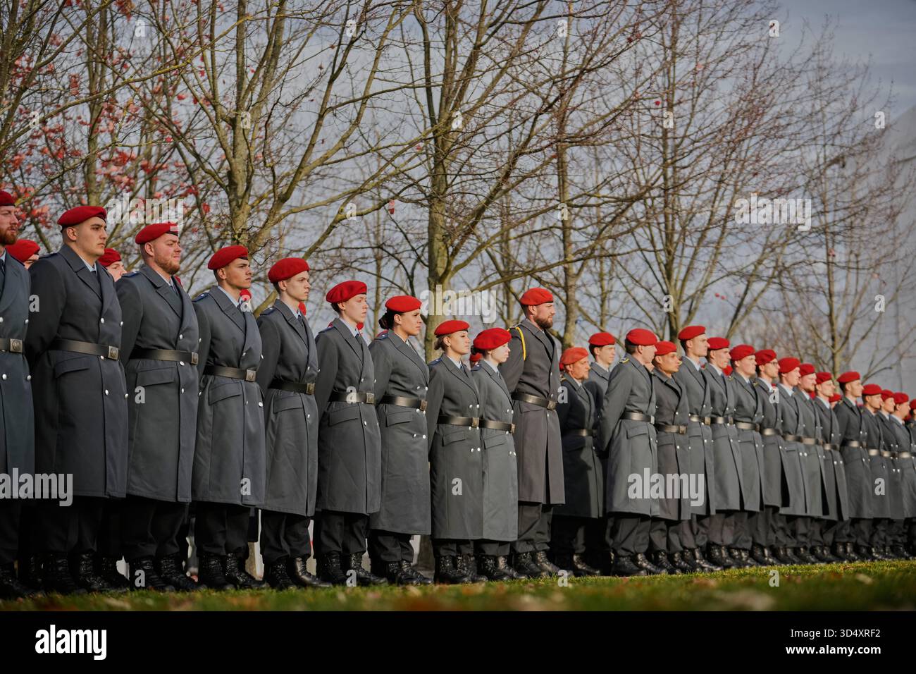 Soldiers attend an event to mark the 70th anniversary of the Bundeswehr ...