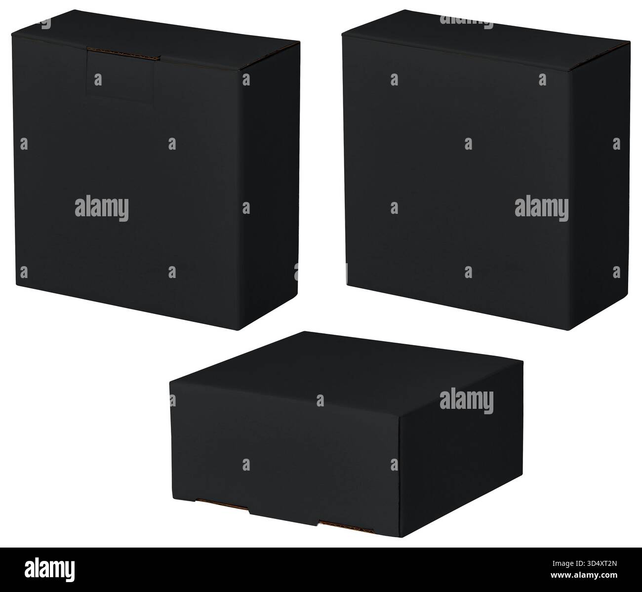 cardboard box giftbox set isolated Stock Photo