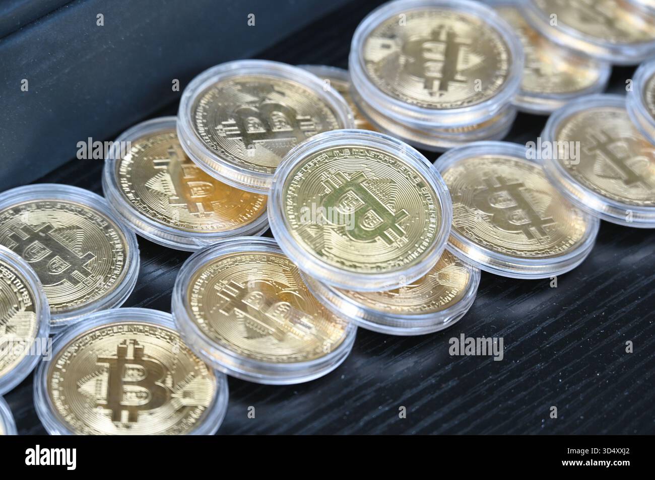 A general view showing the model of the Bitcoin display at the stand on ...