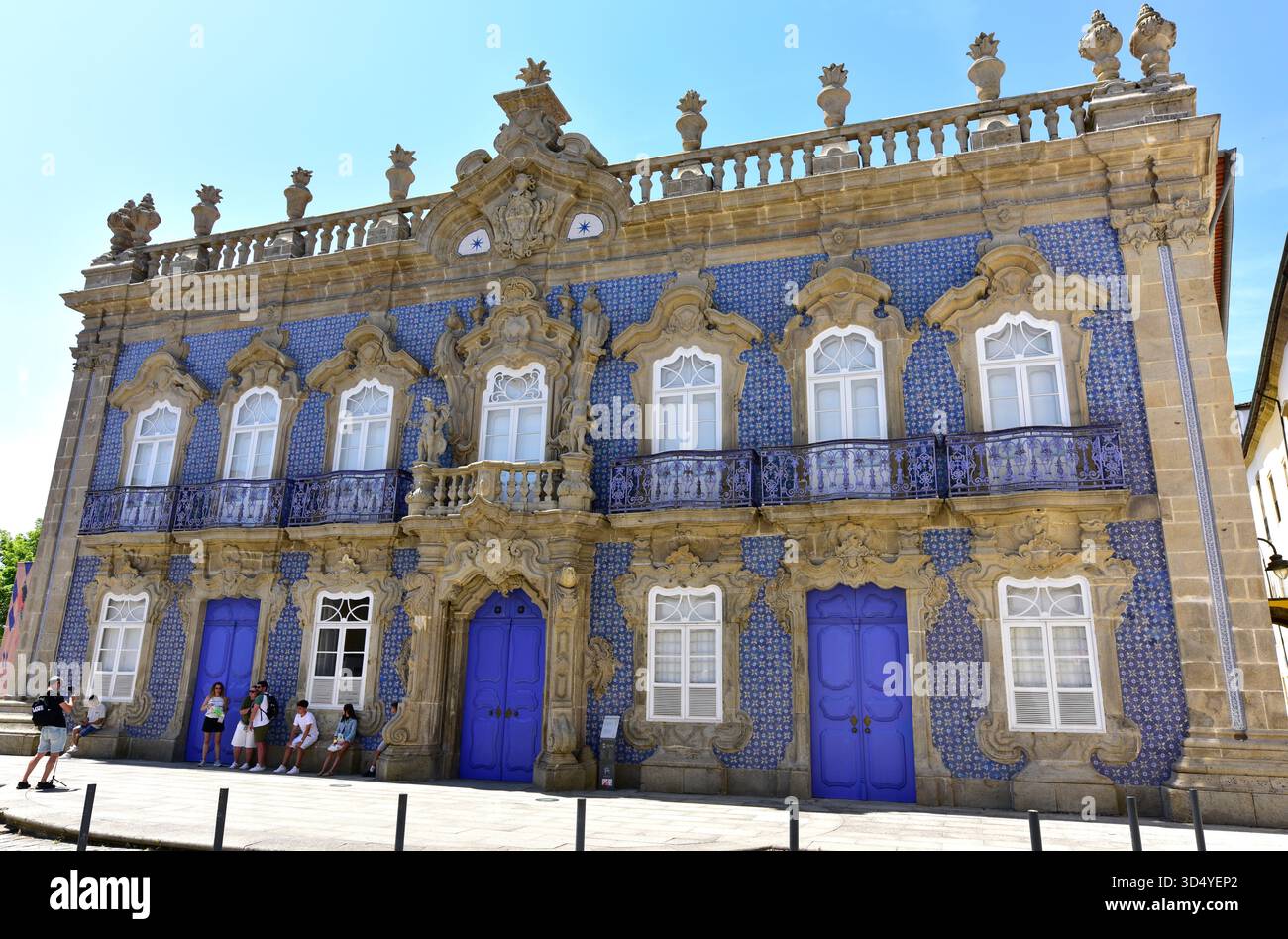Braga, Casa do Raio or Casa do Mexicano (Baroque Rococó, 18th century). Portugal. Stock Photo