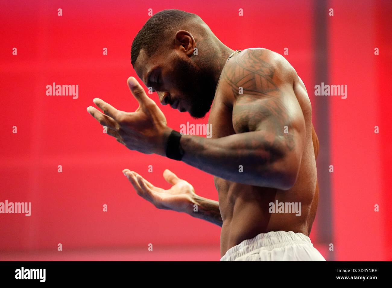Kurt Scoby during an open workout at The Pelligon, London. Chris Eubank ...