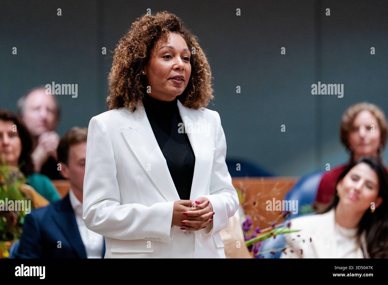 DEN HAAG, NETHERLANDS - NOVEMBER 12: Nathalie van Berkel (D66) during ...
