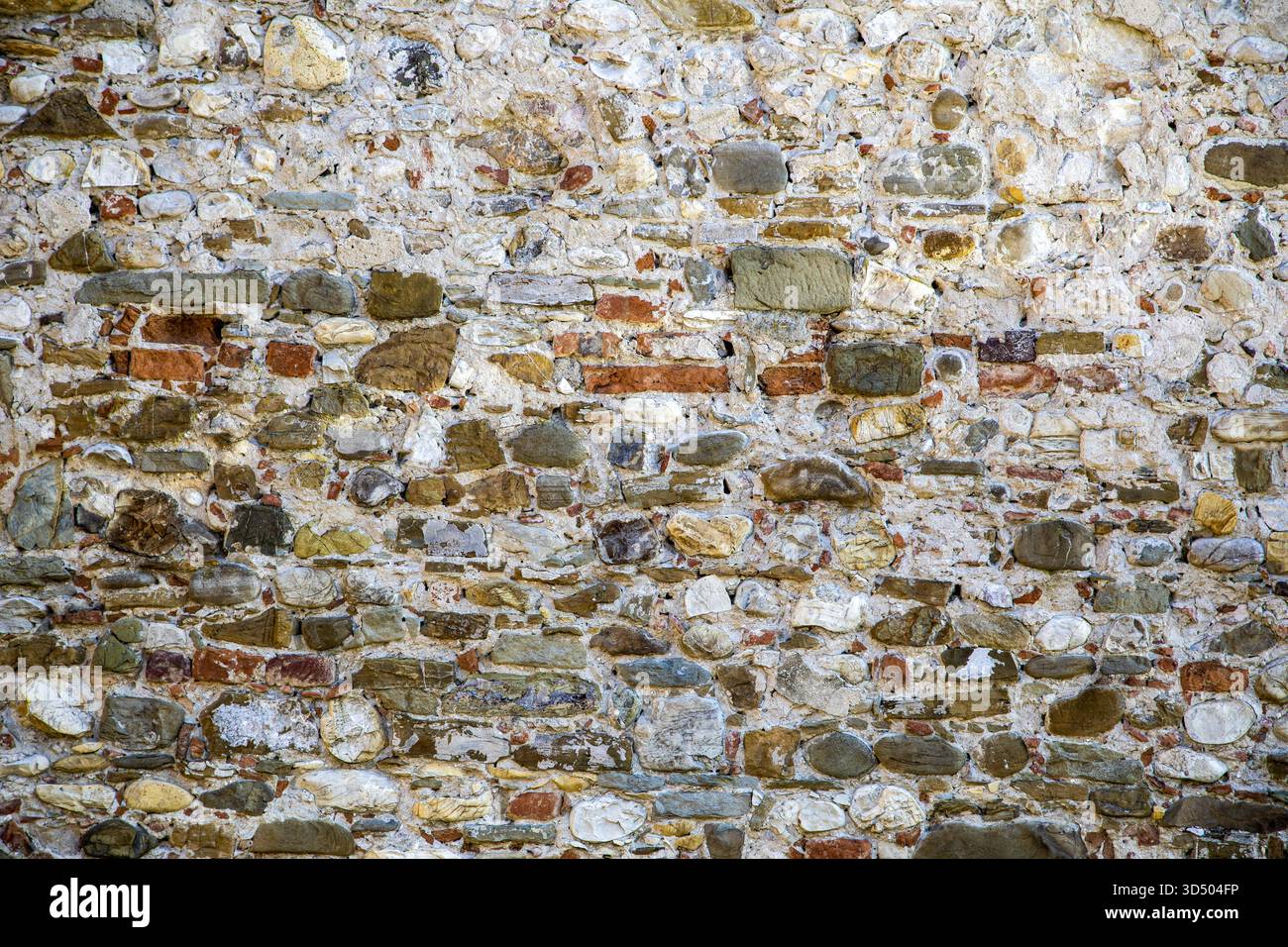 brick and stucco wall, textured wall, background Stock Photo