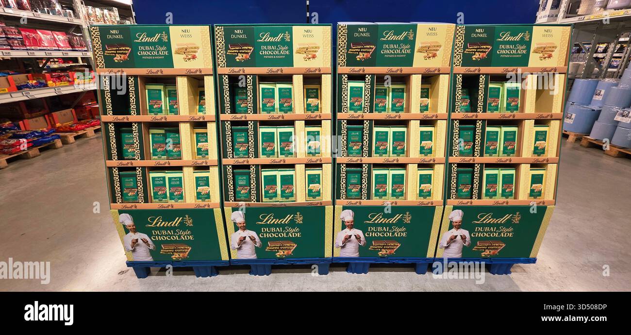 Berlin, Germany - September 27, 2025: Lindt chocolate display showcases ...