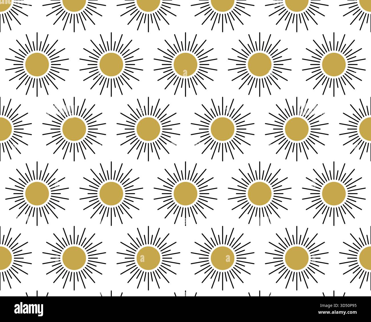 Mystical pattern. Boho Sun. Isolated white background. Vector illustration. Stock Vector